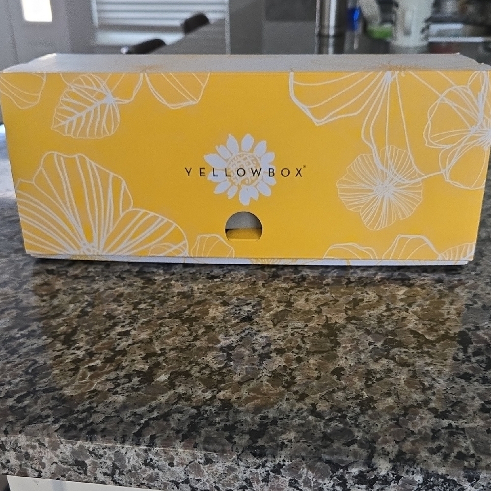 Yellow Box Black Sandals Packaging